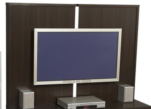Espresso Plasma / LCD / DLP TV Base Stand Support Panel w/ Mounting Bracket