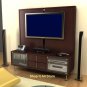 Espresso Plasma / LCD / DLP TV Base Stand Support Panel w/ Mounting Bracket