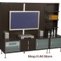 Espresso Plasma / LCD / DLP TV Base Stand Support Panel w/ Mounting Bracket