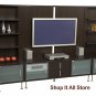 Espresso Plasma / LCD / DLP TV Base Stand Support Panel w/ Mounting Bracket