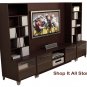 Espresso TV Audio / Cable / Satellite Components Storage Tower Bookcase