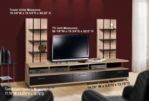 Flat Screen TV Plasma / LCD Storage Tower Stand Entertainment Center