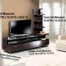 Plasma / LCD / DLP TV Stand Base Storage Espresso Entertainment Center