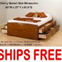 Cherry QUEEN SIZE PLATFORM STORAGE BED 12 DRAWER DRESSER SUITE