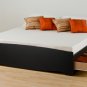Black King Size 6 Drawer Platform Storage Bed + King Bookcase Storage Headboard