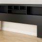 Black King Size 6 Drawer Platform Storage Bed + King Bookcase Storage Headboard