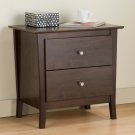 ESPRESSO BEDROOM NIGHT STAND STORAGE TABLE BOOK CASE