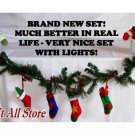 Snowman Mantle Garland Christmas Decorations Decor