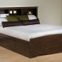 ESPRESSO Double/Full Size Platform Storage Bed + Headboard + Night Stand Package