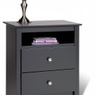 Black Bedroom Night Stand Storage Bookcase Books Nightstand