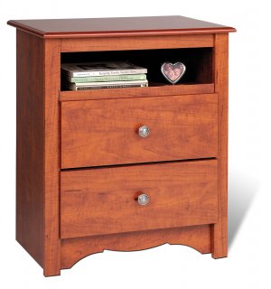 Cherry Bedroom Night Stand Storage Bookcase Books Nightstand