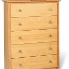 Maple Bedroom 5-Drawer Clothes Dresser Chest of Drawers