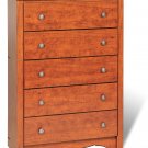 Cherry Bedroom 5-Drawer Clothes Dresser Chest of Drawers