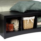 Black Queen Double/Full Hallway Bed Bench Storage Room Organizer