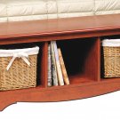 Cherry Queen Double/Full Hallway Bed Bench Storage Room Organizer