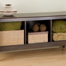 ESPRESSO HALLWAY BED BENCH FOOTBOARD STORAGE CABINET