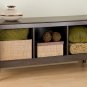 ESPRESSO HALLWAY BED BENCH FOOTBOARD STORAGE CABINET