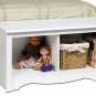 White Twin Hallway Bed Footboard Bench Storage Room Organizer
