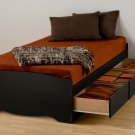 Black Twin XL Captains Platform Storage Bed 3 Drawer Dresser Kids Clothes