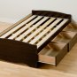Espresso Twin XL Captains Platform Storage Bed 3 Drawer Dresser Kids Clothes