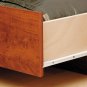 Cherry Tall 12 Drawer Double / Full Size Platform Storage Bed w/ Built in Dresser
