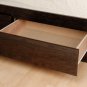 Espresso Tall 12 Drawer Double / Full Size Platform Storage Bed w/ Built in Dresser
