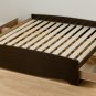 Espresso King Captains Platform Storage Bed w/ 6 Drawer Dresser Chest Underbed