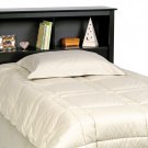 Black Twin Size Bed Storage Bookcase Headboard Bookcase
