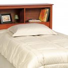 Cherry Twin Size Bed Storage Bookcase Headboard Bookcase