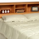Maple Queen / Double / Full Size Bed Storage Bookcase Headboard