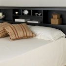Black King Size Bed Storage Bookcase Headboard