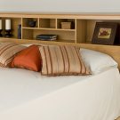 Maple King Size Bed Storage Bookcase Headboard