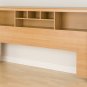 Maple King Size Bed Storage Bookcase Headboard