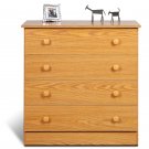 Oak Bedroom Four (4) Drawer Chest Dresser Storage Clothes Organizer