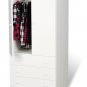 White Bedroom Armoire / Entertainment Center w/ 3-Storage Drawers