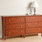 Cherry Bedroom Six (6) Drawer Dresser Chest Storage Clothes Organizer