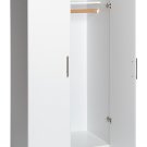 White  32" Bedroom/Kitchen/Laundry/Office Storage Wardrobe Cabinet