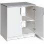 White 32" Kitchen Pantry Laundry Room Bedroom Garage Storage Cabinet