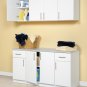 White 32" Kitchen Pantry Laundry Room Bedroom Garage Storage Cabinet