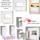 White 16" Laundry Kitchen Closet Garage Bathroom Bedroom Storage Cabinet w/ Drawer