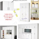 WHITE 32" WALL STORAGE CABINET MODULAR BATH KITCHEN LAUNDRY