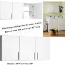 White 54" Laundry Room / Den Storage Cabinet - Kitchen Garage or Bathroom Use too!