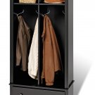Black Doorway / Entranceway / Hallway Coat - Shoe Rack Storage Organizer - Multiple Uses!