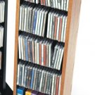 OAK CD / DVD / BLU-RAY Movie / Video Game Storage Tower Organizer - Small Collection