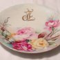 PL LIMOGES PLATE ROSES AND VINES FLOWER WITH GOLD SIGNATURE
