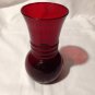 Anchor Hocking Glass Ruby Red Old Cafe Candy Dish & Vase