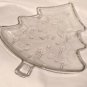 Clear Glass Christmas Tree Crystal Platter
