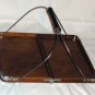 Wood and Chrome Folding Serving Tray