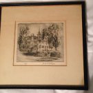 Herbert Pullinger [Old Germantown] Germantown Academy Etching