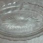 Sunburst Herringbone Jeannette Clear Glass Relish Dish